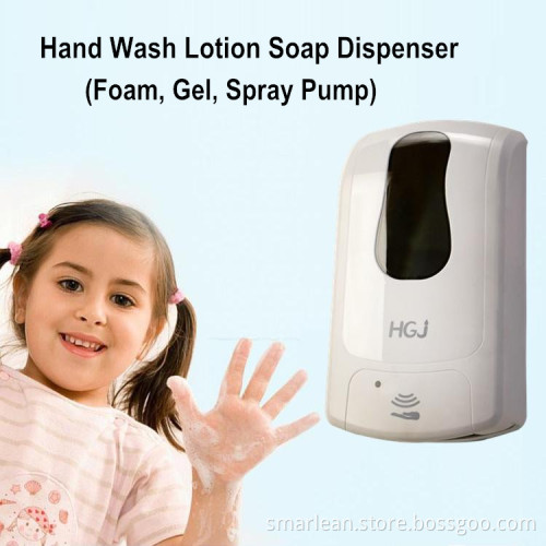 1000ml white color modern automatic touchless foaming soap dispenser